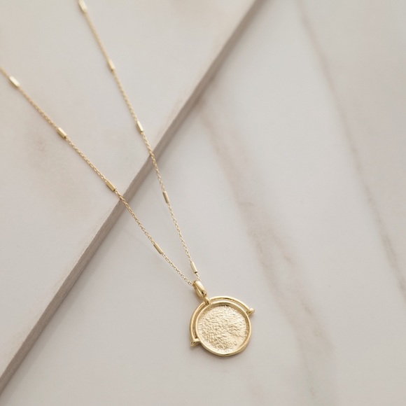 Greek Coin Necklace | 14k Gold Vermeil - Picture 7 of 8